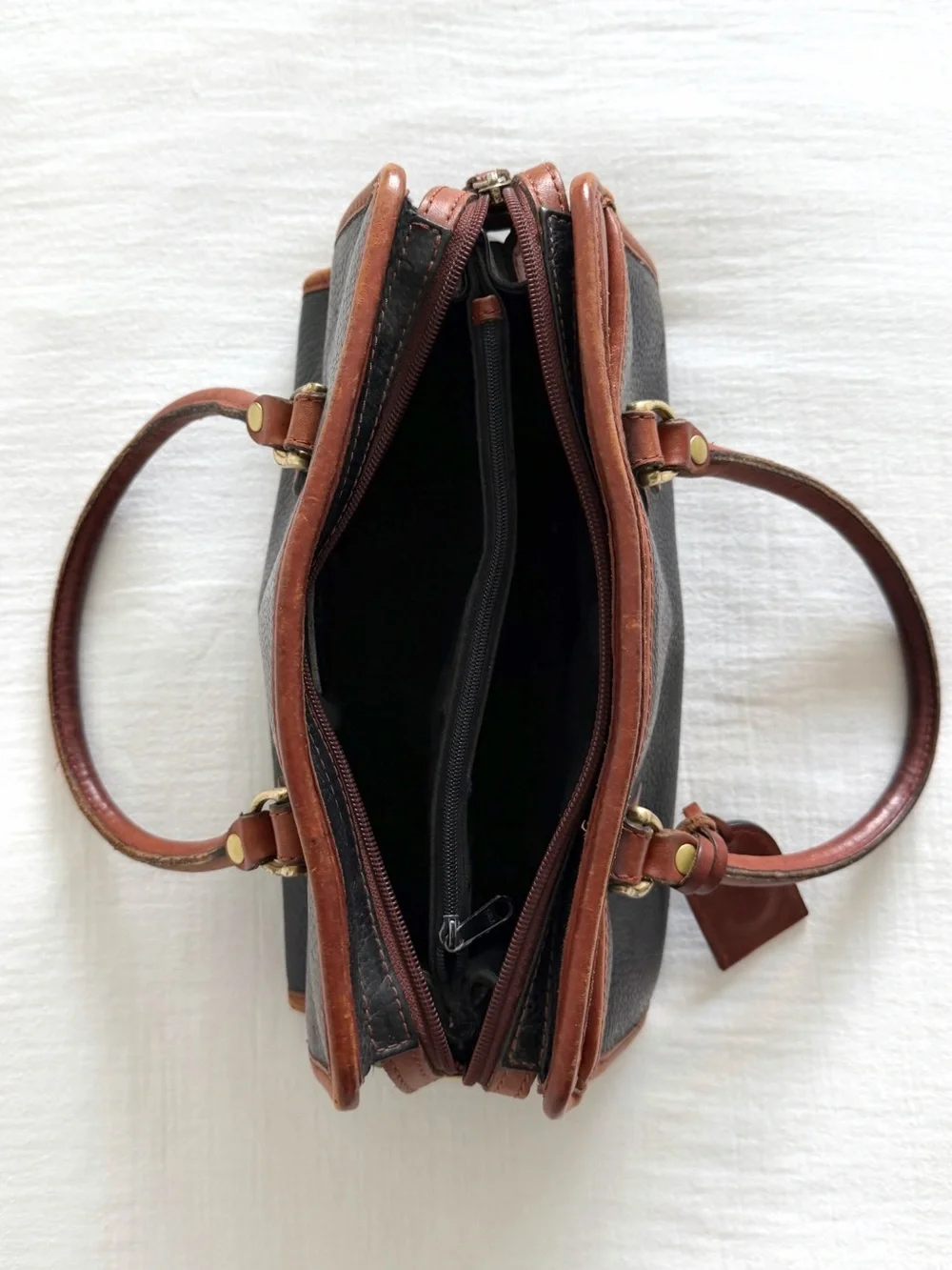 Vintage Liz Claiborne Black Leather Doctor Bag